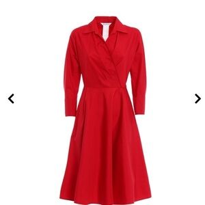 Max Mara's fit and flare red Lollo dress in size 6